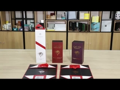 Cajas plegables de papel de vino personalizadas con tapa de cierre magnético Cajas de embalaje para botellas de vino