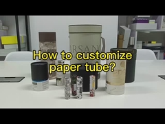 Embalaje en cilindro gris personalizado Caja redonda Tubo de papel de flores para regalo cosmético de flores