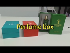 Caja de perfumes de papel blanco de 50 ml y 100 ml, caja de embalaje de fragancias personalizada con bandeja de espuma