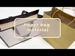 Bolsa de compras de papel Kraft reciclado impresa a medida Estilo boutique con su propio logotipo