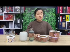 Etiqueta de pegatina de papel de doble cara impermeable para embalaje de botellas de agua personalizada