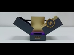 Dos Puertas Abiertas Magneto Perfume Papel Caja Negro EVA espuma Insertar Texturas de Papel Caja