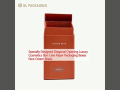 Cosméticos de lujo de apertura diagonal especialmente diseñados, papel para el cuidado de la piel, cajas de embalaje, cremas faciales