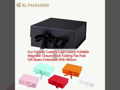 Cajas de papel plegables de lujo con cierre magnético plegable