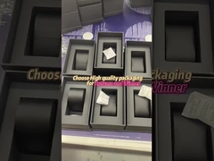 Logotipo de lujo personalizado tapa negra y base cajas rígidas caja de papel caja de cartón embalaje de papel caja de relojes