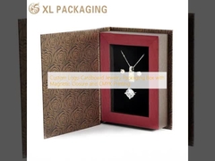 Caja de embalaje de joyas de cartón con logotipo personalizado con cierre magnético e impresión CMYK