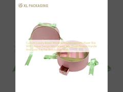 Caja de papel cosmético personalizado Mini cajón de caja de cinta verde mango y bandeja de oro para artículos de belleza esenciales