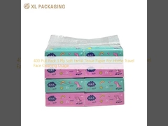 400 Pull Pack 3 Ply Papel de tejido facial suave para uso en casa y viaje para limpieza facial