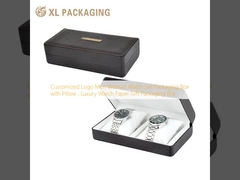 Logotipo personalizado Hombres Mujer Reloj Conjunto Caja de embalaje con almohada