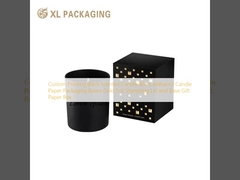 Impresión a medida Caja de velas negras perfumadas Caja de papel de cartón Cajas de embalaje de velas de papel de cartón Cajas de papel de regalo de tapa y base de estampado de papel de papel de oro