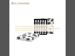 Caja personalizada al por mayor Embalaje rígido de papel Embalaje de cosméticos de lujo Caja de embalaje de lápiz labial y brillo labial Pedido al por mayor Cajas de cosméticos personalizadas