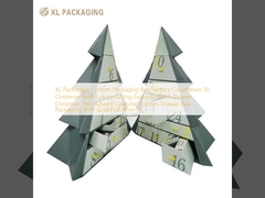 XL Packaging Fábrica de Cajas de Embalaje Personalizadas Cuenta Regresiva para Navidad con Regalos de Lujo Exquisito Calendario de Adviento de Árbol de Navidad de 12/14 Cajones Embalaje de Caja de Cajones Personalizado con Acentos de Lámina Dorada