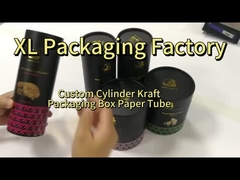 Caja de embalaje redonda de papel de pulpa impreso a medida para té café dulces chocolate