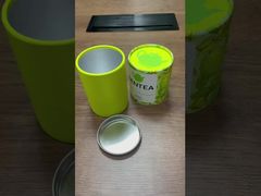 Caja de tubo de papel con película de aluminio.