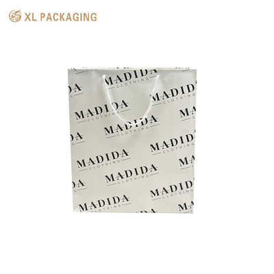 comprar Bolsas de compras personalizadas blancas reutilizables Bolsas de regalo de lujo personalizadas de Navidad Bolsas de arte Bolsas de papel Fabricación en línea