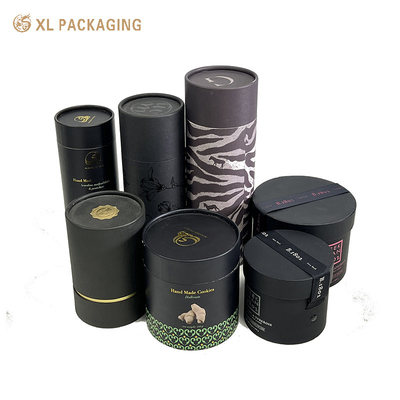 comprar Embalaje XL Embalaje personalizado Fábrica de embalaje de papel de pulpa impreso a medida Tubo redondo de embalaje Kraft Caja de embalaje para té café dulces chocolate Fabricación en línea