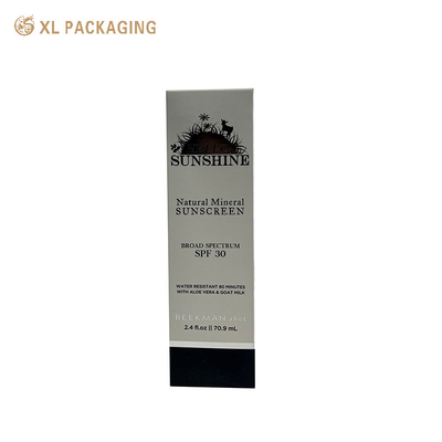comprar Caja de cartón plegable de cartón blanco Caja de embalaje de aceite esencial cosmético con plata caliente online manufacture
