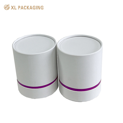 comprar Logotipo personalizado cilindro de vela redonda caja de embalaje de papel tubo de vela blanca caja de papel Fabricación en línea