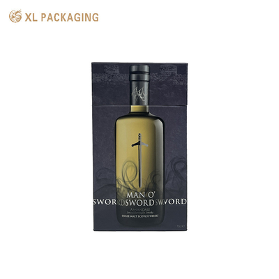 comprar OEM de lujo triángulo de forma de cartón de la botella de vino caja de papel rígido caja de embalaje de regalo online manufacture