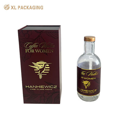 comprar Caja de regalo de vino magnética personalizada con inserto de EVA y lámina dorada Fabricación en línea