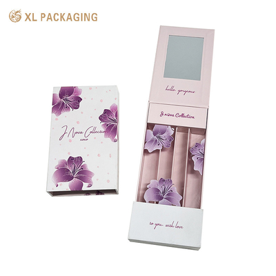 comprar Caja de cosméticos personalizados de lujo coloridos lápiz labial Tres paquetes de cajón caja de papel caja de regalo cosmético con espejo dentro online manufacture