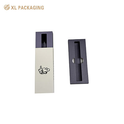 comprar Caja de perfumes con logotipo en relieve personalizado Caja de perfumes de papel Kraft de 350 g Caja interna púrpura para vial de perfumes de 10 ml Fabricación en línea