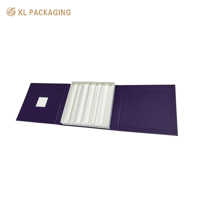 comprar Caja de regalo de chocolate púrpura rígida Contiene postres Caja de regalo de cierre magnético online manufacture