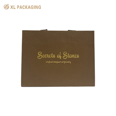 comprar Logotipo personalizado Impreso Regalo Artesanía Bolsa de Papel de Compras Con Manos Cinta Marrón online manufacture
