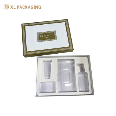 comprar Caja de papel de diseño personalizado Conjunto de cuidado de la piel Embalaje Caja cosmética de alta calidad Diferentes estilos con bandeja de ampollas online manufacture