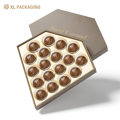 comprar Caja de chocolate personalizada de lujo Impresión offset Caja de embalaje de papel de macarrón para chocolate en forma de diamante de diseño personalizado online manufacture