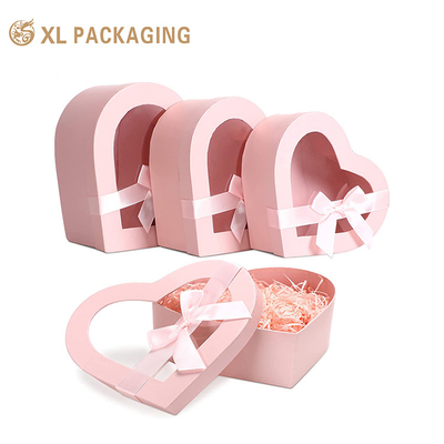 comprar Logotipo personalizado Ventana transparente en forma de corazón Caja de regalo de cartón para joyas de chocolate online manufacture