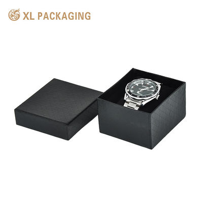 comprar Caja de regalo de relojes de cuero falso con estampado de cocodrilo de color marrón oscuro con almohada suave y estructura rígida de tapa y base Fabricación en línea