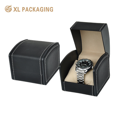 comprar Logotipo personalizado negro mate hombre mujer reloj conjunto caja de embalaje, cartón Kraft embalaje regalo con almohada online manufacture