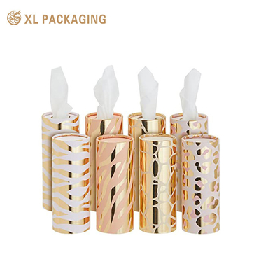 comprar 2 Ply 50 hojas cilindro redondo caja de papel virgen tejido facial para automóviles con fuerte absorción de agua y textura suave online manufacture