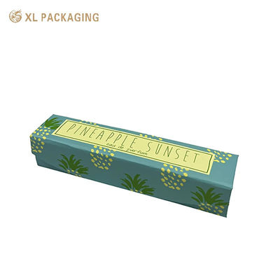 comprar Caja rígida de lápiz labial plegable de paquete plano, caja de cosméticos con imán, tablero de 2 mm con caja de embalaje de brillo de labios interior amarillo Fabricación en línea
