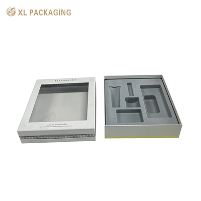 comprar Caja de regalo de lujo cosmética para el cuidado de la piel embalaje Cajas de papel de cartón, tapa y base Caja de papel con ventana online manufacture