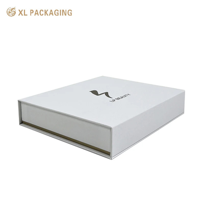 comprar Envasado XL Envasado personalizado Caja de papel de imán blanco Caja de papel de imán de oro Logotipo de papel de aluminio de cierre magnético Caja de regalo Envasado Cuidado de la piel Caja con inserción de EVA Fabricación en línea