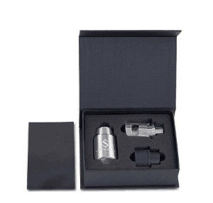 comprar Cajas de regalo de papel magnético negro personalizado con inserción de espuma EVA para cosméticos Fabricación en línea