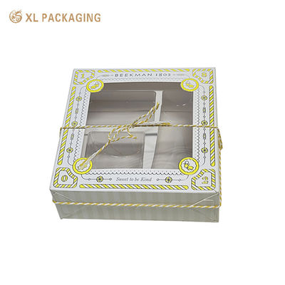 comprar Cajas de regalo de ventana transparente de papel plateado plegable para conjuntos de cosméticos de crema para manos Fabricación en línea
