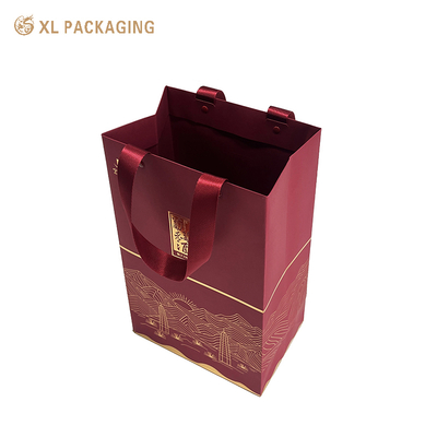 comprar XL Embalaje Moda de lujo Bolso de papel especial Bolsos de mano Joyas rojas Collar de joyería Brazalete de orejas Caja de embalaje Bolsas de regalo Fabricación en línea