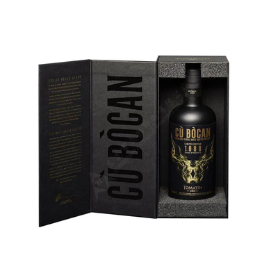 comprar Botella de vino personalizada de 750 ml caja regalo bandeja de esponja inserción de cierre magnético con logotipo de papel de oro Fabricación en línea