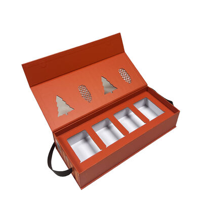comprar Caja de regalo de galletas de Navidad de lujo personalizada Embalaje rígido con ventana transparente Impresión en colores brillantes Fabricación en línea