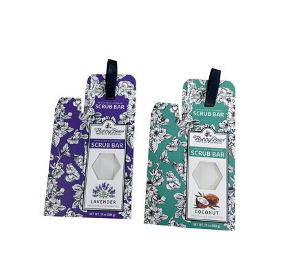 comprar Machine Made Foldable Card Box Bright Color Printing Clear Window Display for Soap Gift Set Wholesale Fabricación en línea