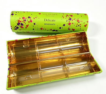 comprar Caja de regalo redonda de chocolate con cierre magnético, interior dorado, bandeja apta para alimentos, logo personalizado Fabricación en línea