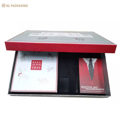 comprar Caja con tapa y base de forma rectangular, embalaje de regalo de papel con textura personalizada para set de cosméticos de chocolate y galletas Fabricación en línea