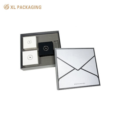 comprar Caja Rígida con Tapa y Base de Papel Plateado Personalizada con Textura en Relieve para Empaque de Regalo Cosmético Fabricación en línea