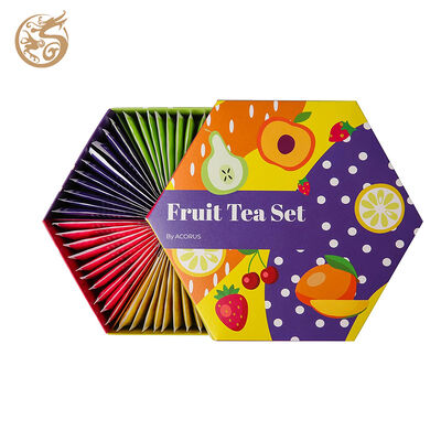 comprar Custom Printed Hexagonal Tea & Dessert Gift Box With Paper Divider Insert Packaging Fabricación en línea