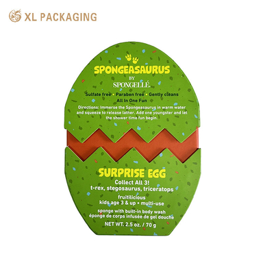Caja de cartón rígida en forma de huevo de lujo personalizada laminada para envases de regalo de chocolate cosmético diseño deslizante