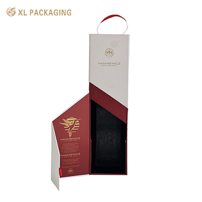 Caja de vino personalizada de lujo caja de papel magnético plegable rígida de lujo logotipo personalizado 750ml para vino champán whisky