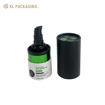 Tubo de papel de aceite esencial impreso a medida Blanco Negro 30 ml Embalaje de tubos de papel de aceite esencial